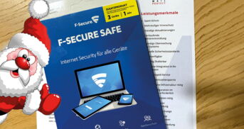 Zum Nikolaus verlosen wir 6 mal F-Secure Safe.