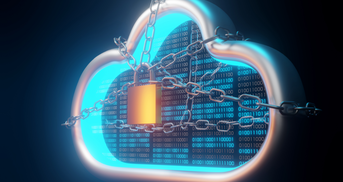 Cloud umgeben von Ketten und einem goldenen Schloss