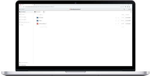 ETES Mandantencloud auf Laptop