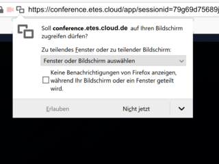 WebConference Bildschirm freigeben