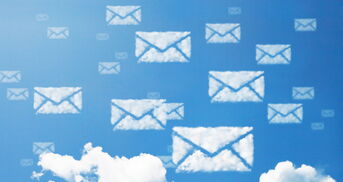 E-Mail Icons als Wolken