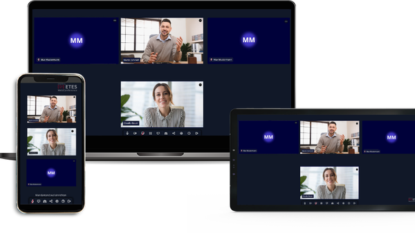WebConference Mockup auf Geräten