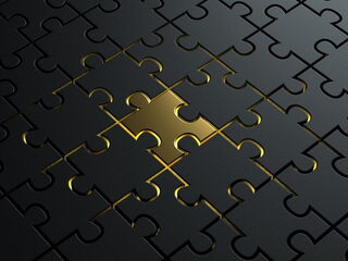 Goldenes Puzzlestück