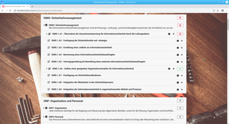 screenshot edira dsgvo richtlinie und analyse