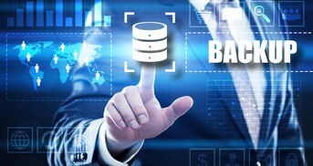 Backup Mann wählt Speicherort aus