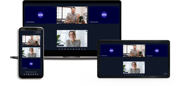 WebConference Mockup auf Geräten