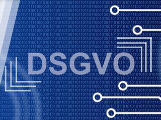 DSGVO blauer Hintergrund