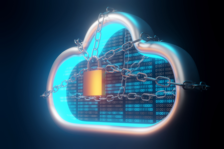 Cloud umgeben von Ketten und einem goldenen Schloss