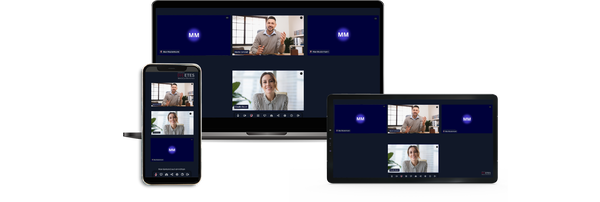 WebConference Mockup auf Geräten