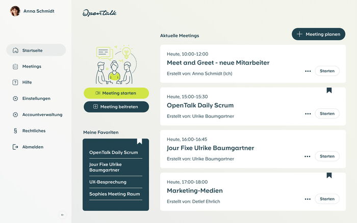 OpenTalk Dashboard