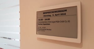 Lancom wireless ePaper Displays zur papierlosen Beschilderung in Verbindung mit Zimbra