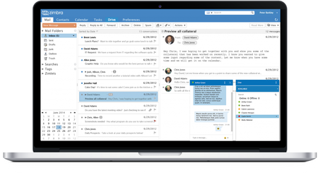 Zimbra Groupware – zentrale Informationsseite bei ETES