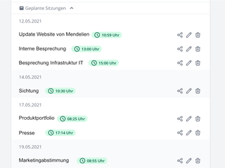 WebConference verschiedene Konferenzräume