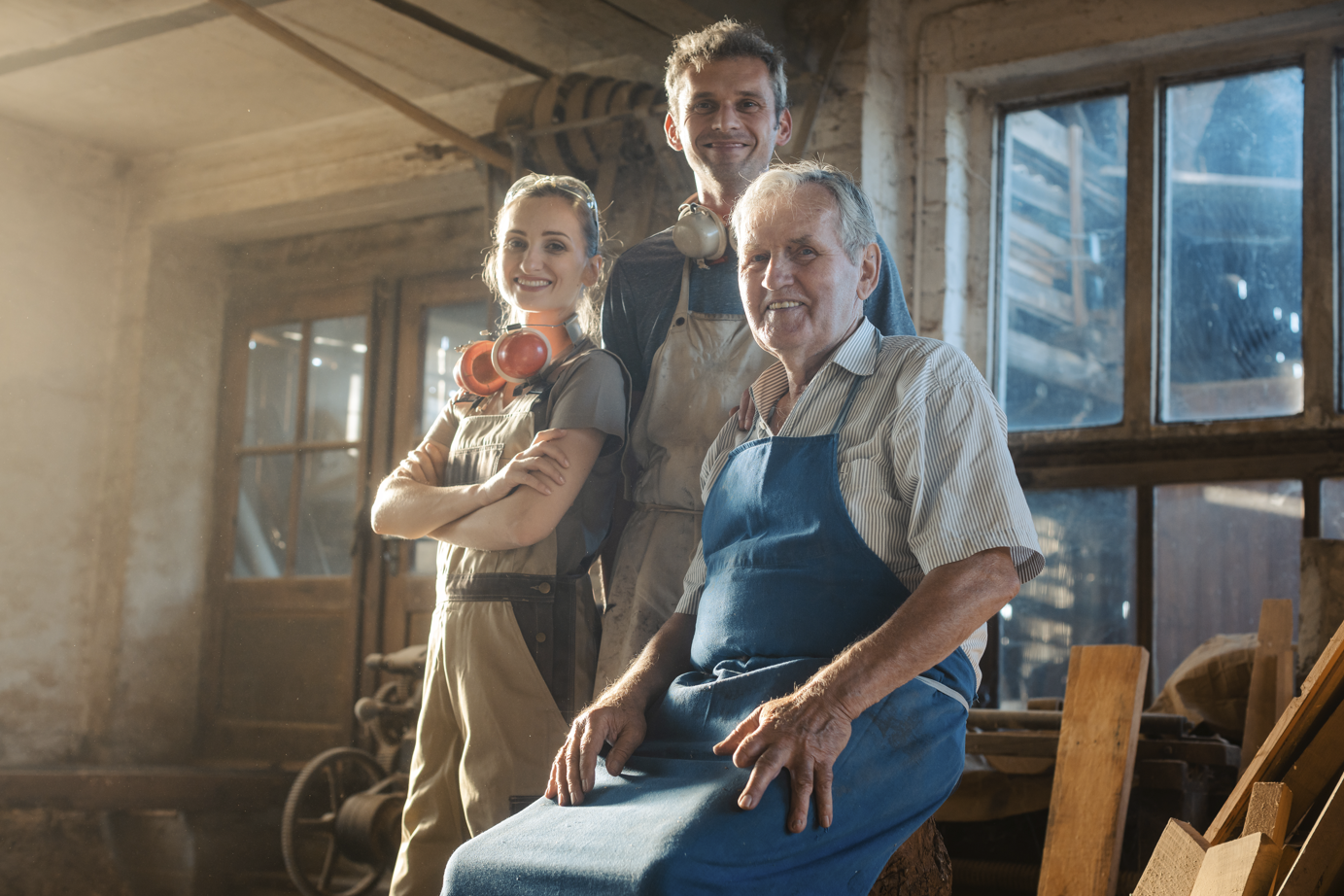 Mehrere Generationen im Handwerk