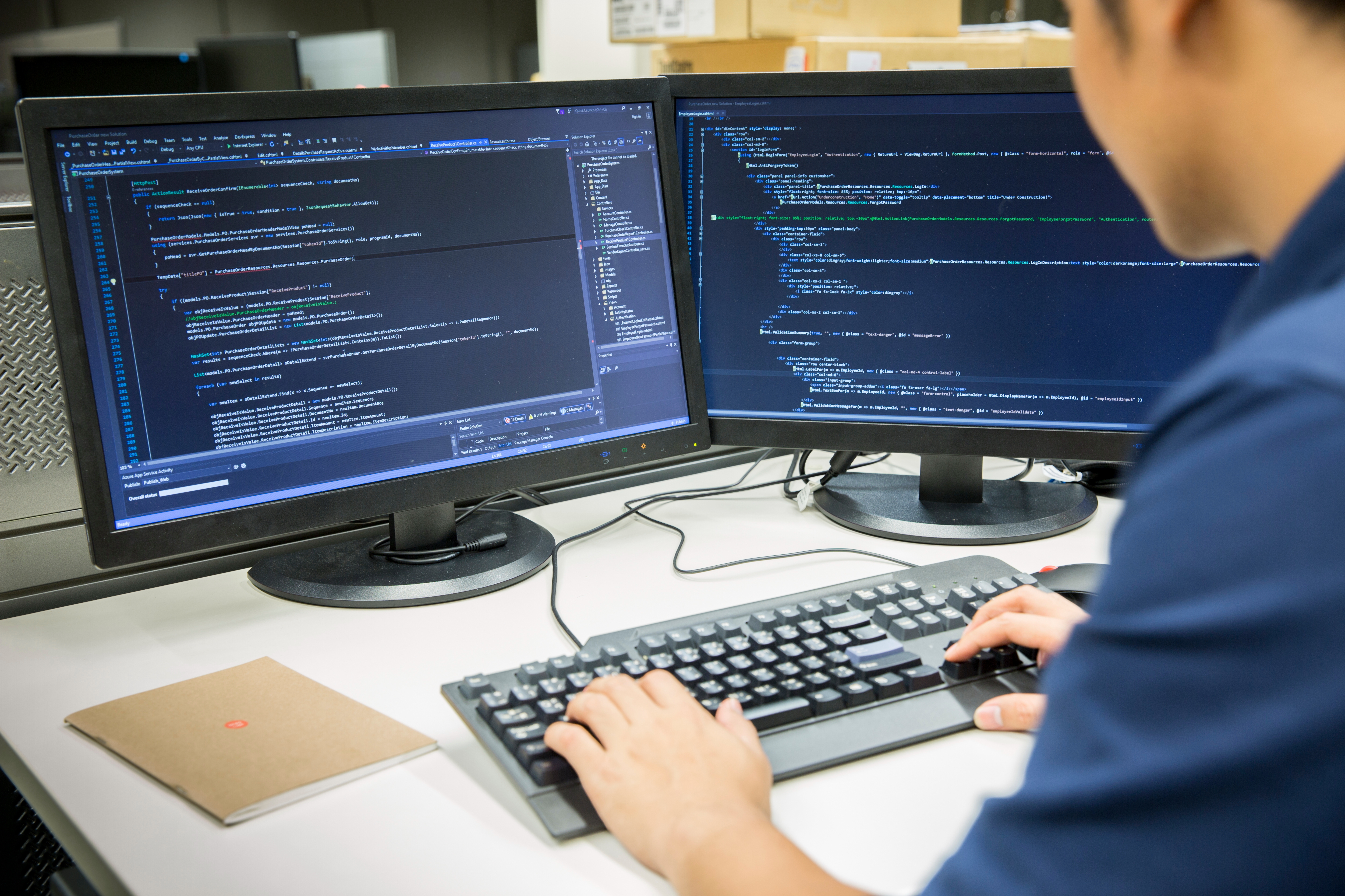 Softwareentwicklung Tastatur mit Bildschirmcode