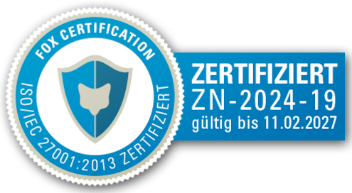 ISO/IEC 27001:2013 Zertifizierung